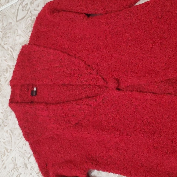 Tabask Red Alpaca Wool Nylon Blend Cardigan Size M - Picture 6 of 11